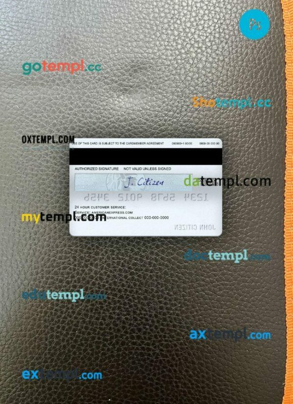 USA Citibank AMEX everyday® credit card PSD scan and photo-realistic snapshot, 2 in 1 - Image 2
