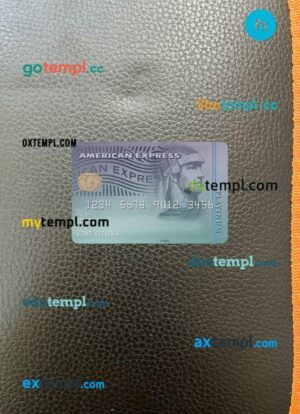 USA Discover bank AMEX platinum card PSD scan and photo-realistic snapshot, 2 in 1