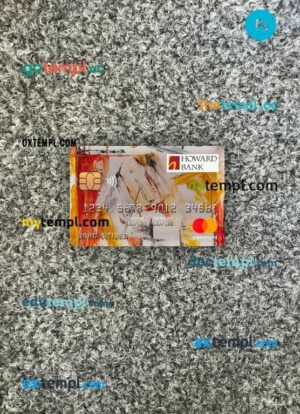 USA Maryland Howard Personal bank mastercard PSD scan and photo taken image, 2 in 1