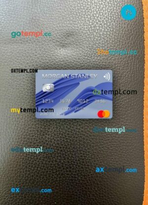 USA Morgan Stanley Bank mastercard PSD scan and photo taken image, 2 in 1
