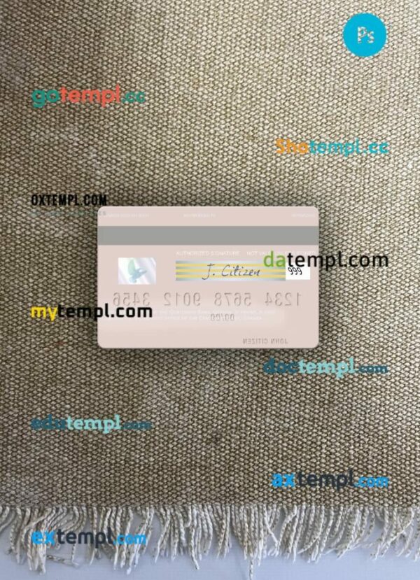 Uganda Centenary Bank visa debit card PSD scan and photo-realistic snapshot, 2 in 1 - Image 2