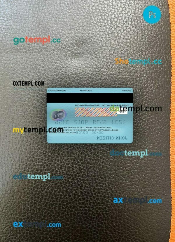 Venezuela Banco Central de Venezuela bank mastercard PSD scan and photo taken image, 2 in 1 - Image 2