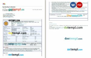 Andhra Pradesh State Road Transport Corporation bus e-ticket, Word and PDF download template, 2 pages, version 3