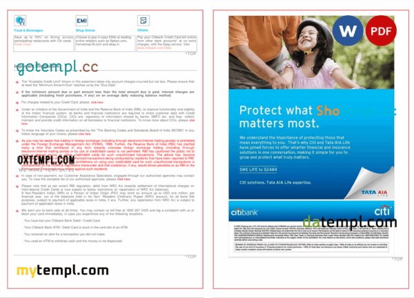 India Indian Oil utility bill download example in Word and PDF format, 6 pages - Image 2