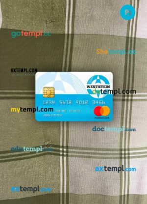 United Kingdom Weststein bank mastercard PSD scan and photo taken image, 2 in 1