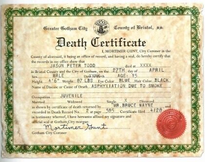 England County of Bristol death certificate template in PSD format