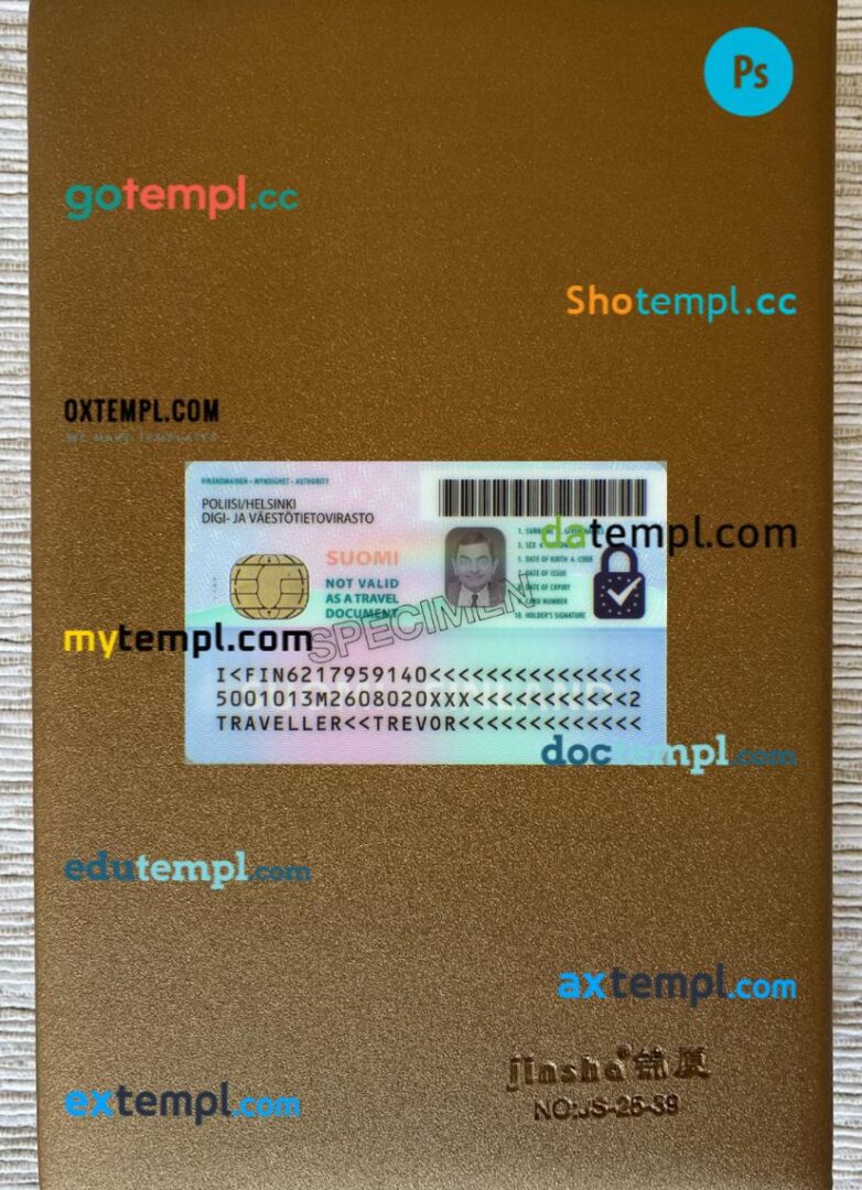 Finland ID card PSD files, scan look and photo-realistic look, 2 in 1, 2021-present - Image 2