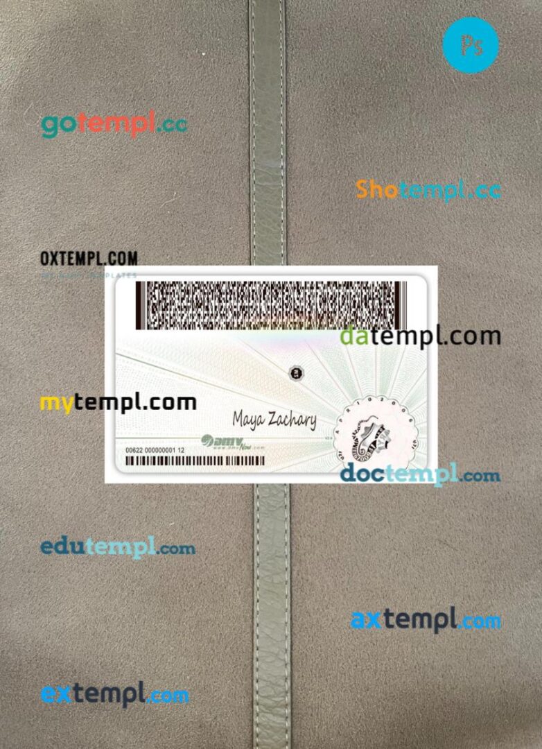 USA Virginia under 21 ID card PSD files, scan look and photo-realistic look, 2 in 1, 2024-present - Image 2