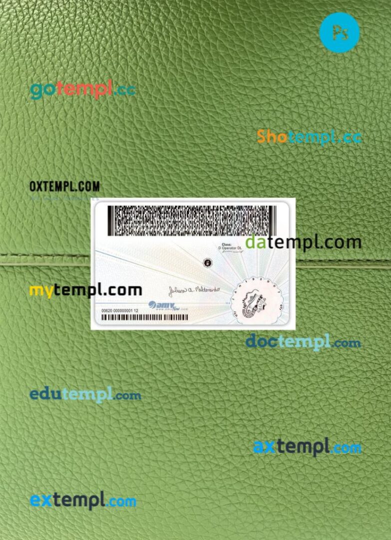USA Virginia under 21 driving license PSD files, scan look and photographed image, 2 in 1, 2025-present - Image 2